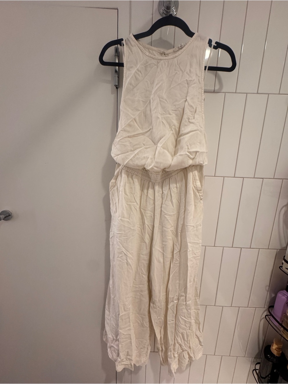 Splendid Cream Maxi Jumpsuit